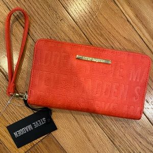 Steve Madden Coral Stamped Wallet/Wristlet